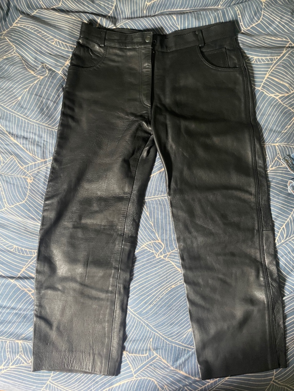 Leather Barrel Pants